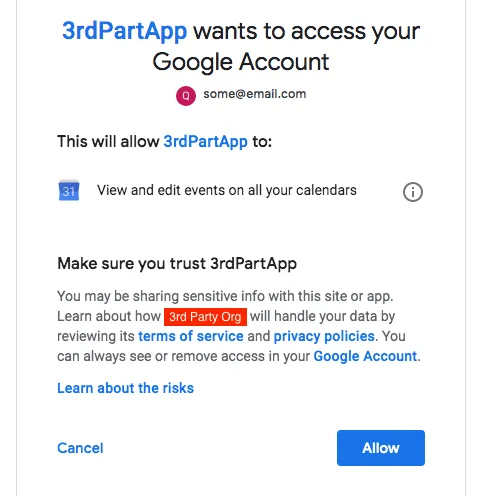 Consent Screen